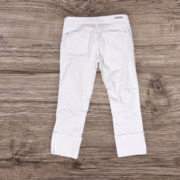 Pilcro and the Letterpress White Cropped Hyphen Straight Leg Jeans Size 26 - Picture 4 of 9